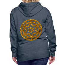Afbeelding in Gallery-weergave laden, Gold Wheel 1 Women’s Premium Hoodie - heather denim