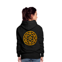 Afbeelding in Gallery-weergave laden, Gold Wheel 1 Women’s Premium Hoodie - charcoal grey