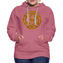 Afbeelding in Gallery-weergave laden, Gold Wheel 1 Women’s Premium Hoodie - mauve