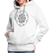 Indlæs billede til gallerivisning Silver Flor 1 Women’s Premium Hoodie - white