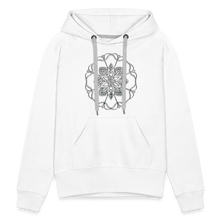 Indlæs billede til gallerivisning Silver Flor 1 Women’s Premium Hoodie - white