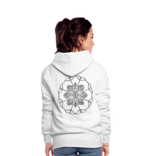 Indlæs billede til gallerivisning Silver Flor 1 Women’s Premium Hoodie - white