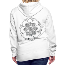 Indlæs billede til gallerivisning Silver Flor 1 Women’s Premium Hoodie - white