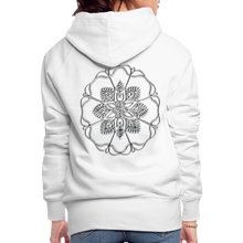 Indlæs billede til gallerivisning Silver Flor 1 Women’s Premium Hoodie - white