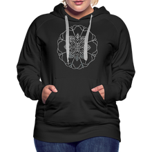 Indlæs billede til gallerivisning Silver Flor 1 Women’s Premium Hoodie - black