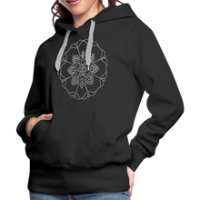 Indlæs billede til gallerivisning Silver Flor 1 Women’s Premium Hoodie - black