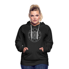 Indlæs billede til gallerivisning Silver Flor 1 Women’s Premium Hoodie - black