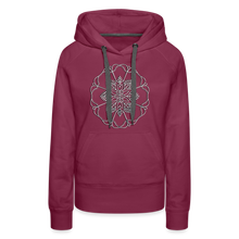 Indlæs billede til gallerivisning Silver Flor 1 Women’s Premium Hoodie - burgundy