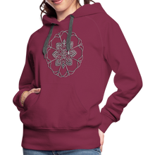 Indlæs billede til gallerivisning Silver Flor 1 Women’s Premium Hoodie - burgundy
