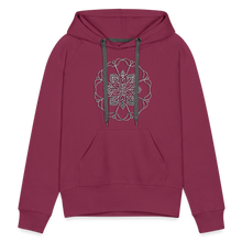 Indlæs billede til gallerivisning Silver Flor 1 Women’s Premium Hoodie - burgundy