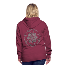 Indlæs billede til gallerivisning Silver Flor 1 Women’s Premium Hoodie - burgundy