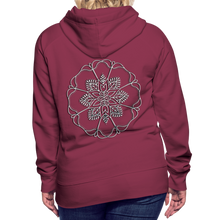 Indlæs billede til gallerivisning Silver Flor 1 Women’s Premium Hoodie - burgundy