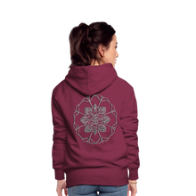 Indlæs billede til gallerivisning Silver Flor 1 Women’s Premium Hoodie - burgundy