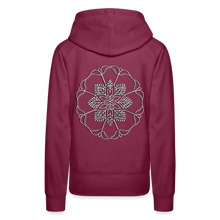 Indlæs billede til gallerivisning Silver Flor 1 Women’s Premium Hoodie - burgundy