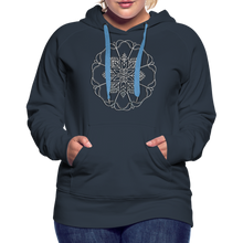 Indlæs billede til gallerivisning Silver Flor 1 Women’s Premium Hoodie - navy