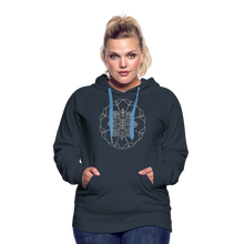 Indlæs billede til gallerivisning Silver Flor 1 Women’s Premium Hoodie - navy