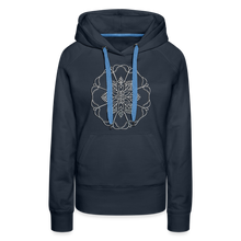 Indlæs billede til gallerivisning Silver Flor 1 Women’s Premium Hoodie - navy