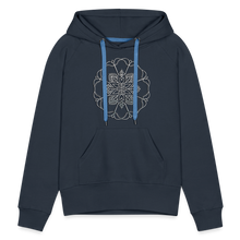 Indlæs billede til gallerivisning Silver Flor 1 Women’s Premium Hoodie - navy