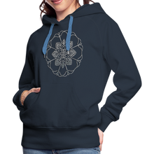 Indlæs billede til gallerivisning Silver Flor 1 Women’s Premium Hoodie - navy