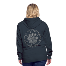 Indlæs billede til gallerivisning Silver Flor 1 Women’s Premium Hoodie - navy