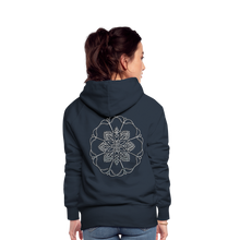 Indlæs billede til gallerivisning Silver Flor 1 Women’s Premium Hoodie - navy