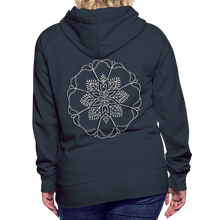 Indlæs billede til gallerivisning Silver Flor 1 Women’s Premium Hoodie - navy