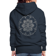 Indlæs billede til gallerivisning Silver Flor 1 Women’s Premium Hoodie - navy