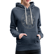 Indlæs billede til gallerivisning Silver Flor 1 Women’s Premium Hoodie - heather denim