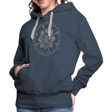 Indlæs billede til gallerivisning Silver Flor 1 Women’s Premium Hoodie - heather denim