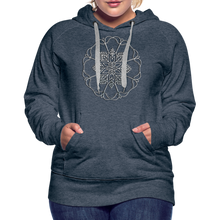 Indlæs billede til gallerivisning Silver Flor 1 Women’s Premium Hoodie - heather denim