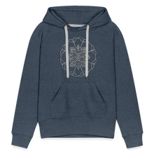 Indlæs billede til gallerivisning Silver Flor 1 Women’s Premium Hoodie - heather denim