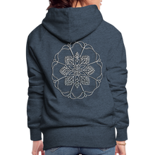 Indlæs billede til gallerivisning Silver Flor 1 Women’s Premium Hoodie - heather denim