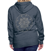Indlæs billede til gallerivisning Silver Flor 1 Women’s Premium Hoodie - heather denim