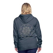 Indlæs billede til gallerivisning Silver Flor 1 Women’s Premium Hoodie - heather denim