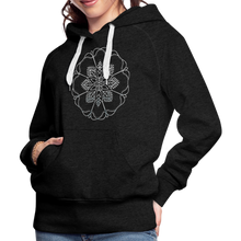Indlæs billede til gallerivisning Silver Flor 1 Women’s Premium Hoodie - charcoal grey
