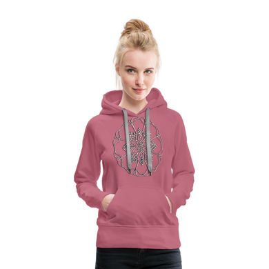 Silver Flor 1 Women’s Premium Hoodie - mauve