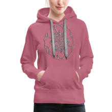 Indlæs billede til gallerivisning Silver Flor 1 Women’s Premium Hoodie - mauve
