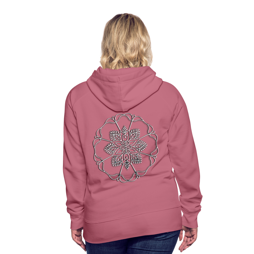 Silver Flor 1 Women’s Premium Hoodie - mauve