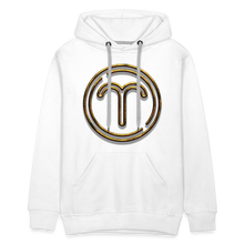 Load image into Gallery viewer, Aries 3D Gold Medallion Men’s Premium Hoodie - white