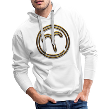 Load image into Gallery viewer, Aries 3D Gold Medallion Men’s Premium Hoodie - white