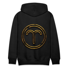 Load image into Gallery viewer, Aries 3D Gold Medallion Men’s Premium Hoodie - black