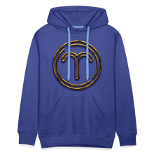Load image into Gallery viewer, Aries 3D Gold Medallion Men’s Premium Hoodie - royal blue