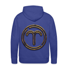 Load image into Gallery viewer, Aries 3D Gold Medallion Men’s Premium Hoodie - royal blue