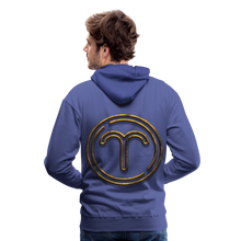 Load image into Gallery viewer, Aries 3D Gold Medallion Men’s Premium Hoodie - royal blue