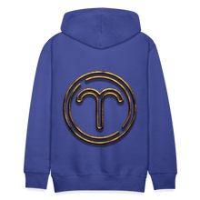 Load image into Gallery viewer, Aries 3D Gold Medallion Men’s Premium Hoodie - royal blue