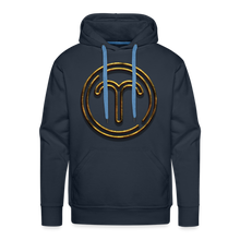 Load image into Gallery viewer, Aries 3D Gold Medallion Men’s Premium Hoodie - navy