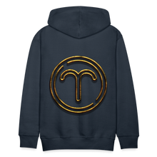 Load image into Gallery viewer, Aries 3D Gold Medallion Men’s Premium Hoodie - navy