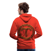 Load image into Gallery viewer, Aries 3D Gold Medallion Men’s Premium Hoodie - red