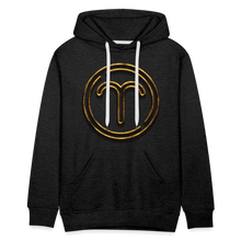 Load image into Gallery viewer, Aries 3D Gold Medallion Men’s Premium Hoodie - charcoal grey