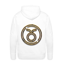 Load image into Gallery viewer, Taurus 3D Gold Men’s Premium Hoodie - white